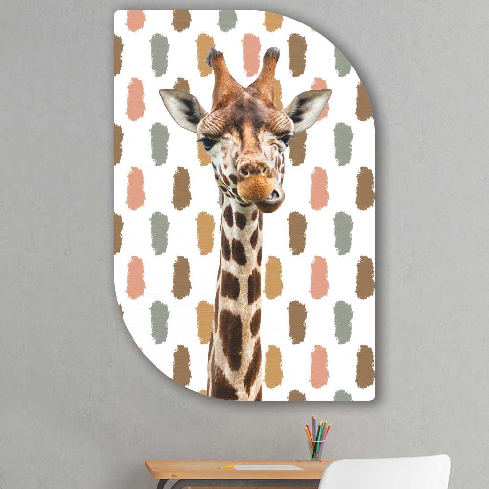 wanddecoratie kopen - Funny Giraffe Lehti - Unieke wanddecoratie