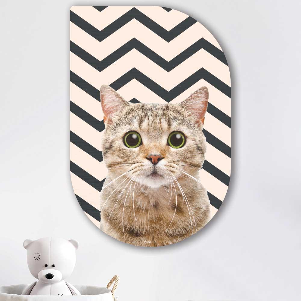wanddecoratie kopen - Funny Cat Tippa - Unieke wanddecoratie