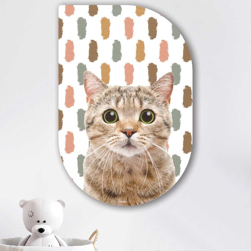 wanddecoratie kopen - Funny Cat Tippa - Unieke wanddecoratie