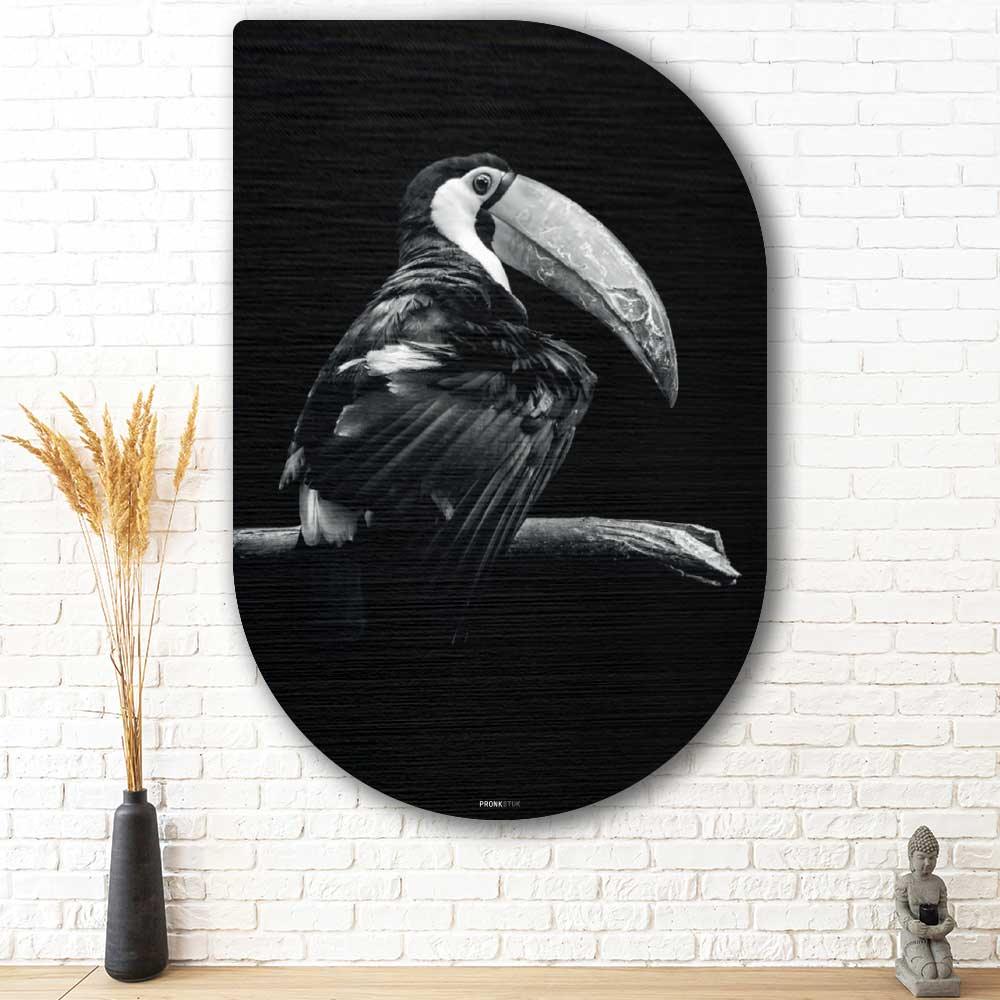 Tucan - Schilderij toekan Tippa - Unieke toekan wanddecoratie