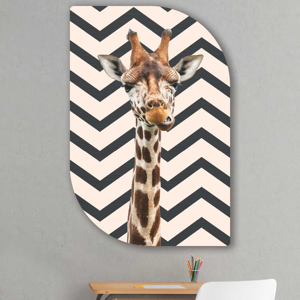 wanddecoratie kopen - Funny Giraffe Lehti - Unieke wanddecoratie