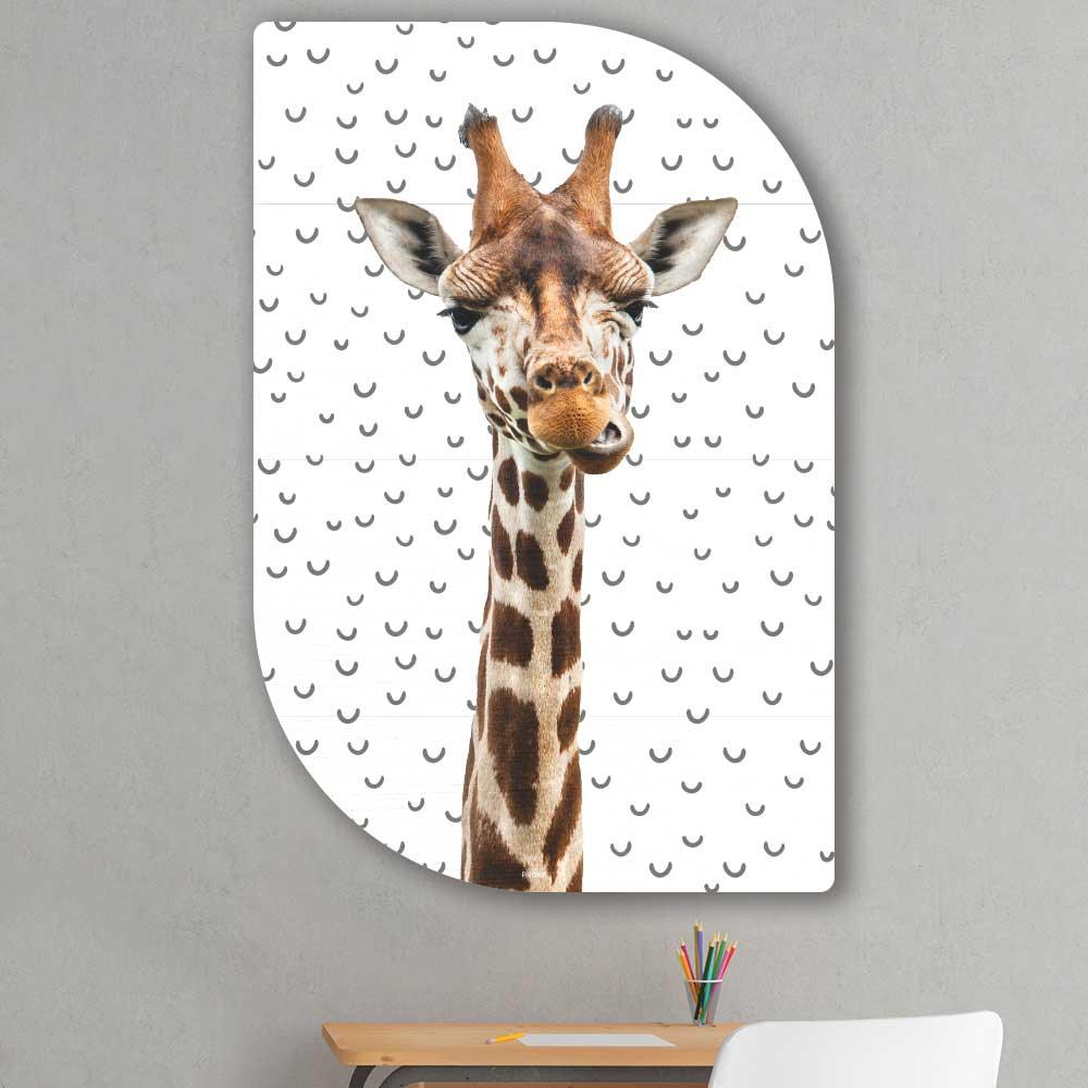 wanddecoratie kopen - Funny Giraffe Lehti - Unieke wanddecoratie