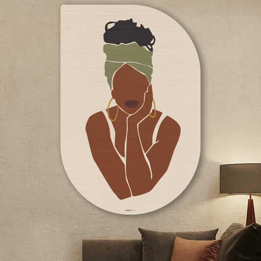 wanddecoratie kopen - African Woman Tippa - Unieke wanddecoratie