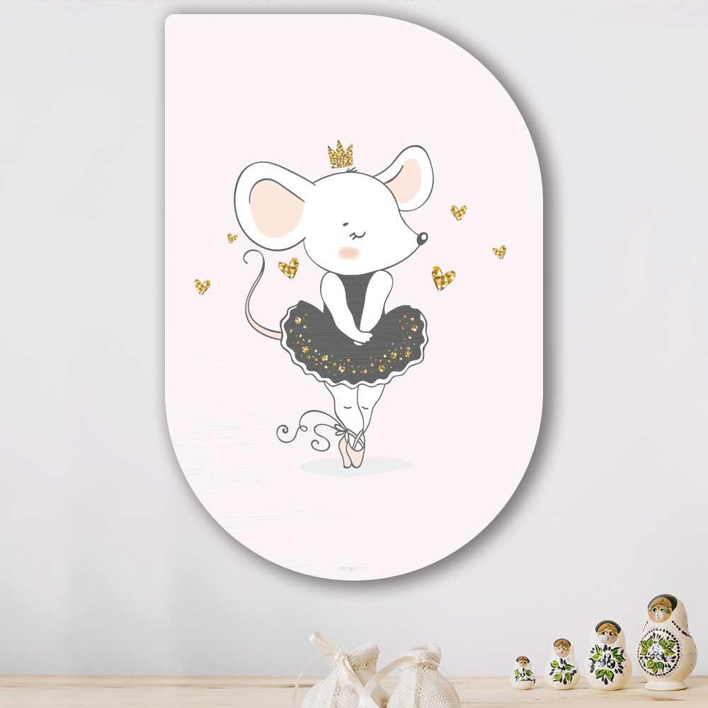 wanddecoratie kopen - Ballerina Mouse Tippa - Unieke wanddecoratie