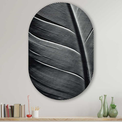 wanddecoratie kopen - Bird Feather Oval - Unieke wanddecoratie