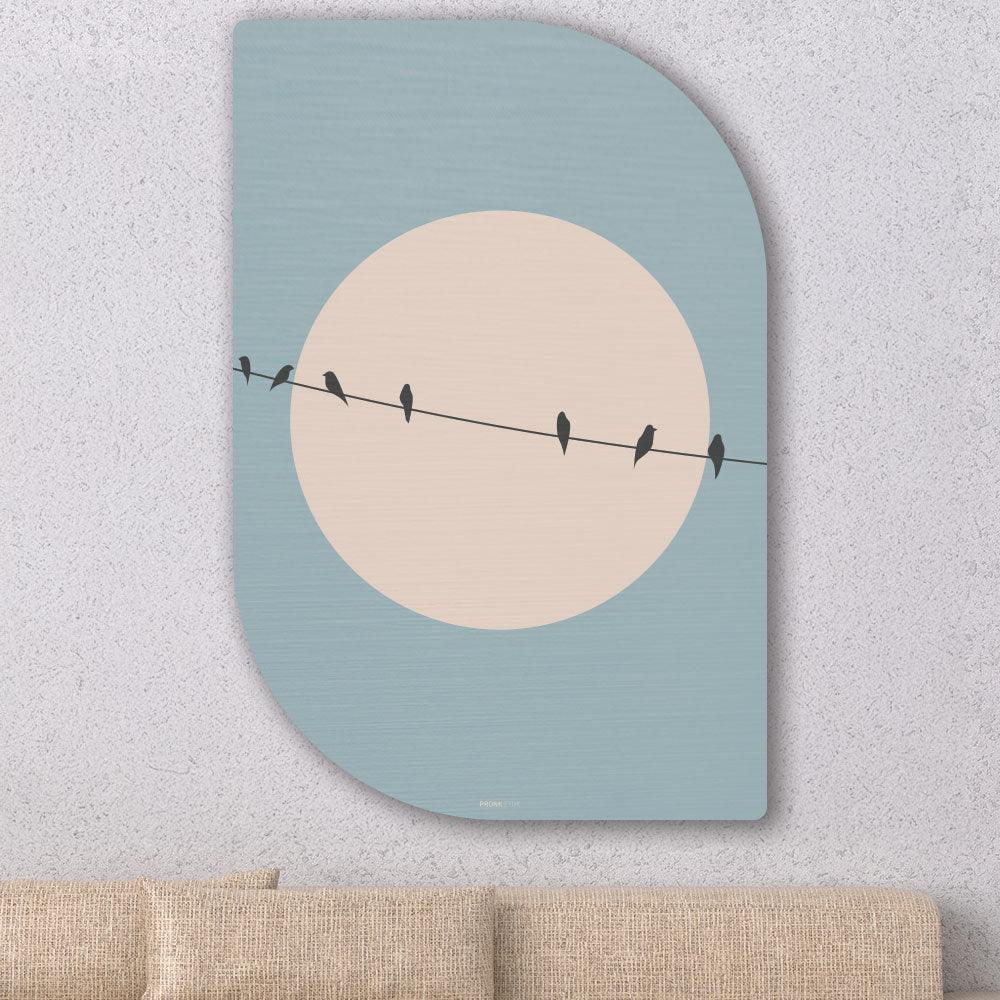 wanddecoratie kopen - Birds on a Wire Lehti - Unieke wanddecoratie