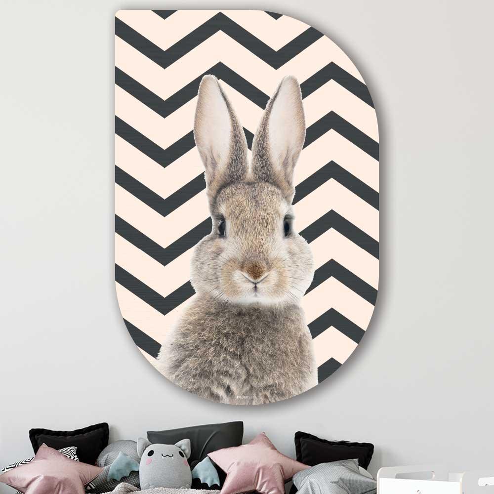 wanddecoratie kopen - Funny Bunny Tippa - Unieke wanddecoratie