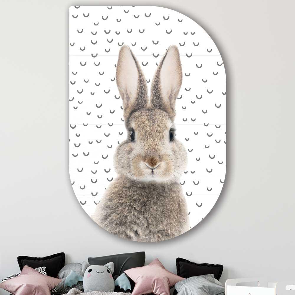 wanddecoratie kopen - Funny Bunny Tippa - Unieke wanddecoratie