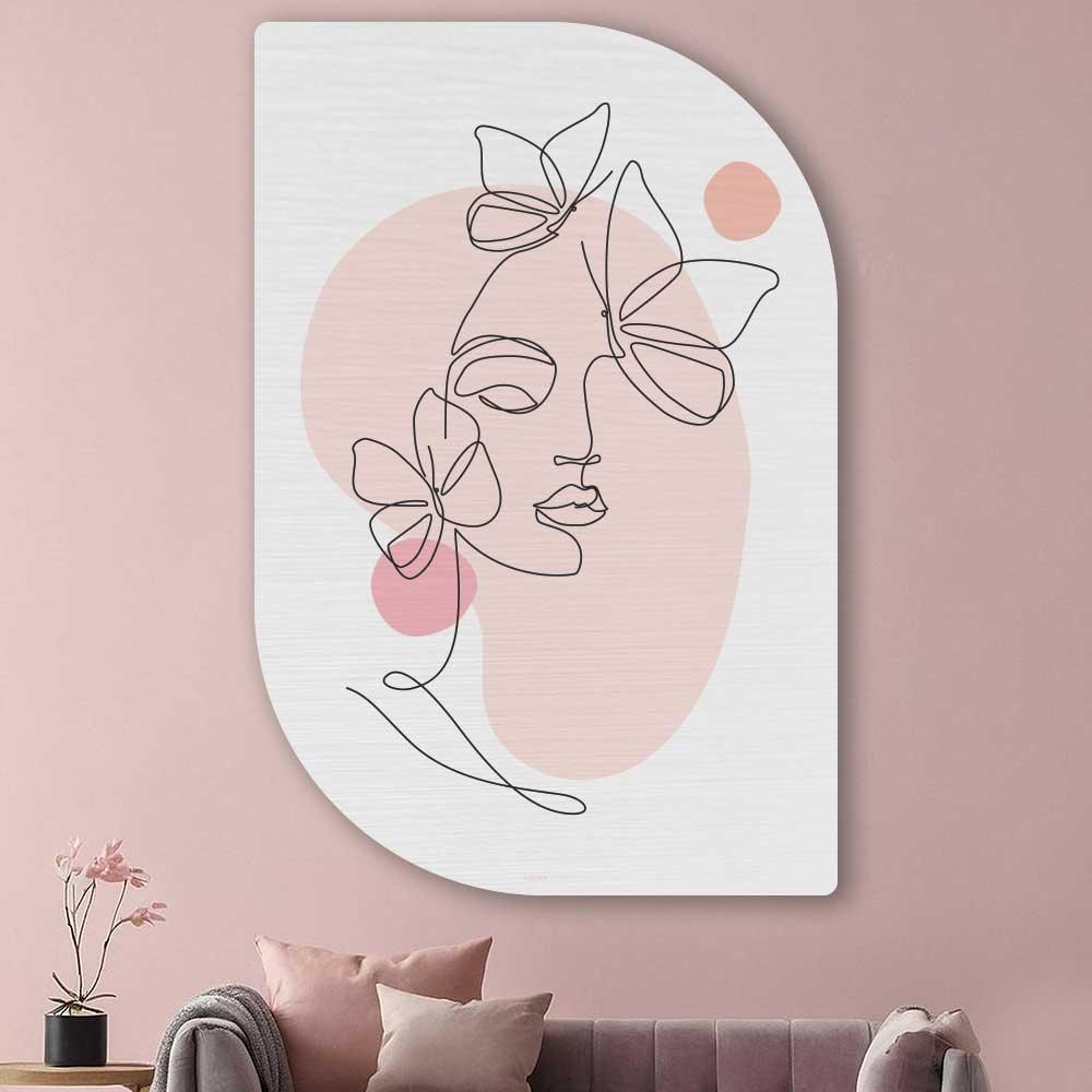 wanddecoratie kopen - Butterfly Woman Lehti - Unieke wanddecoratie