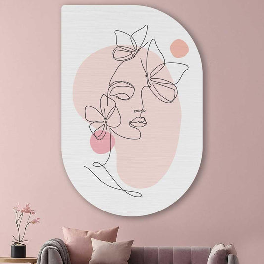 wanddecoratie kopen - Butterfly Woman Tippa - Unieke wanddecoratie