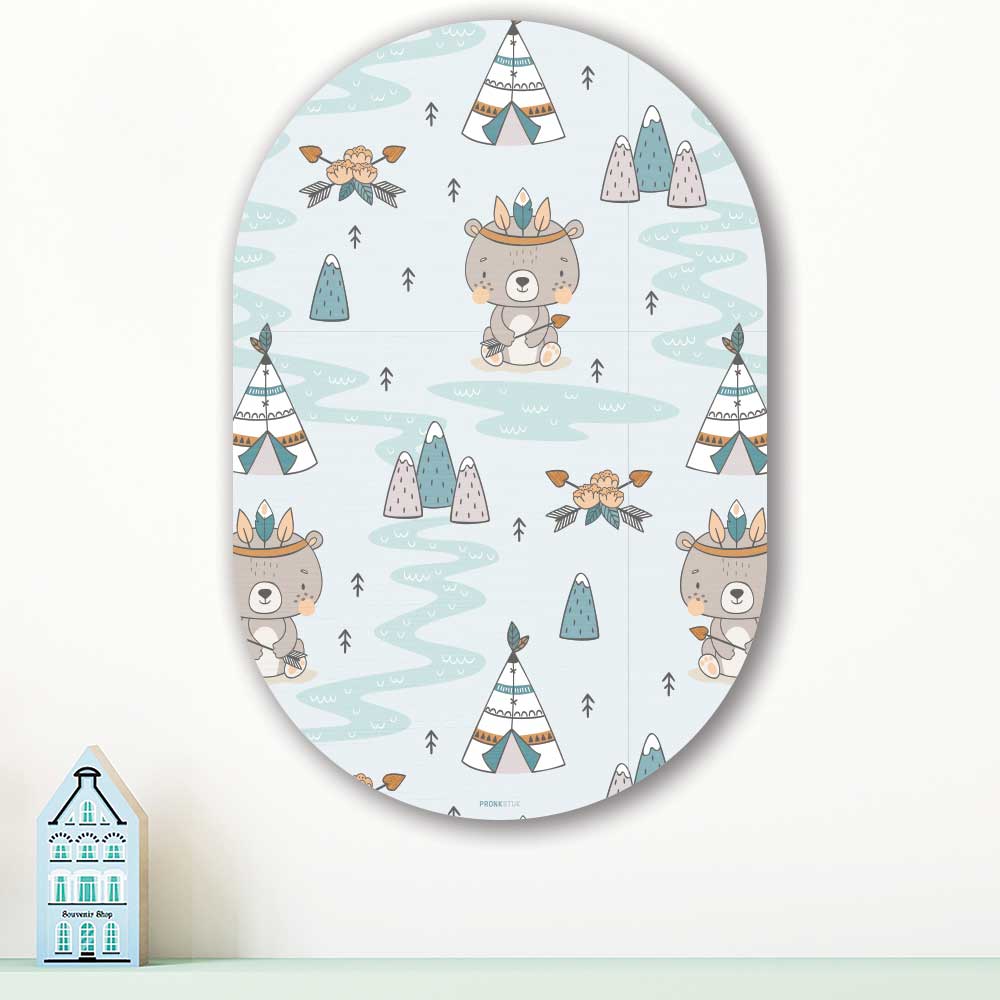 wanddecoratie kopen camping fun oval