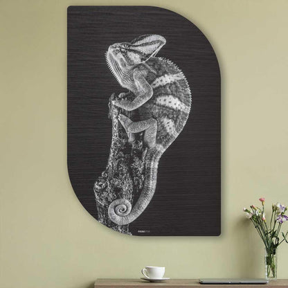 Chameleon - Schilderij kameleon Lehti - Unieke kameleon wanddecoratie