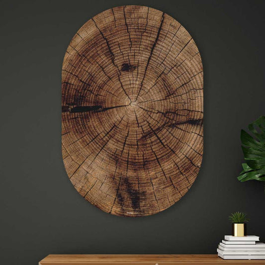 wanddecoratie kopen - Cutted Tree Oval - Unieke wanddecoratie