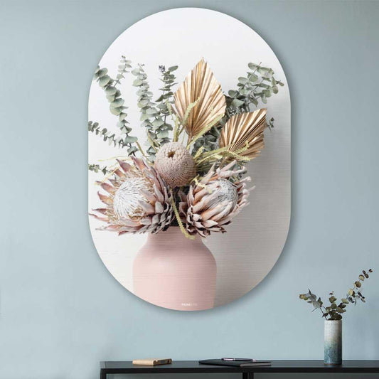 wanddecoratie kopen - Dried Flowers Oval - Unieke wanddecoratie