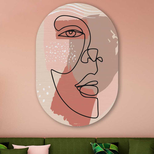 wanddecoratie kopen - Face in Balance Oval - Unieke wanddecoratie