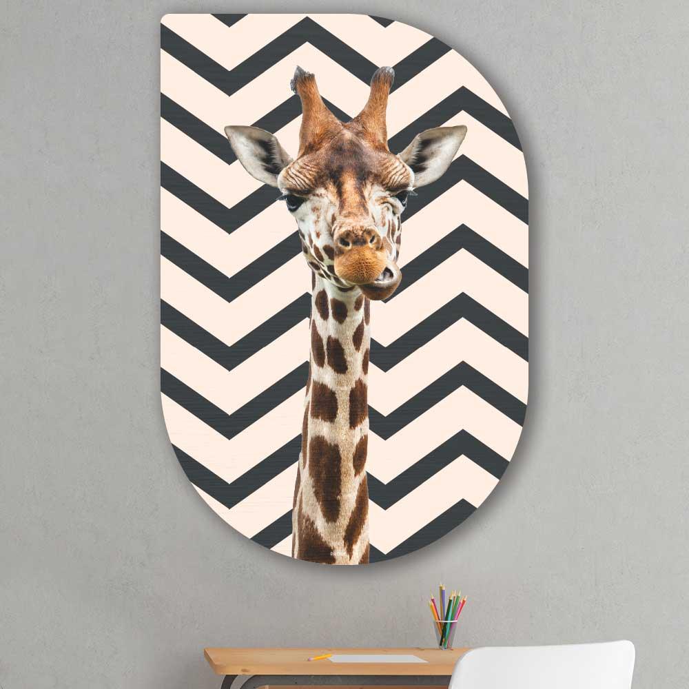 wanddecoratie kopen - Funny Giraffe Tippa - Unieke wanddecoratie