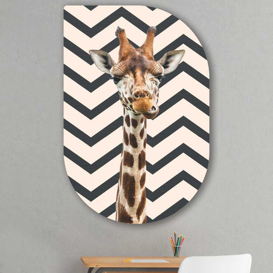 wanddecoratie kopen - Funny Giraffe Tippa - Unieke wanddecoratie