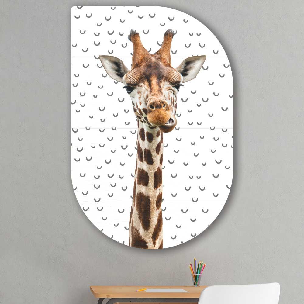 wanddecoratie kopen - Funny Giraffe Tippa - Unieke wanddecoratie