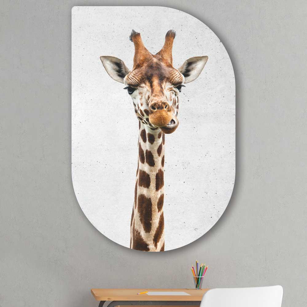 wanddecoratie kopen - Funny Giraffe Tippa - Unieke wanddecoratie