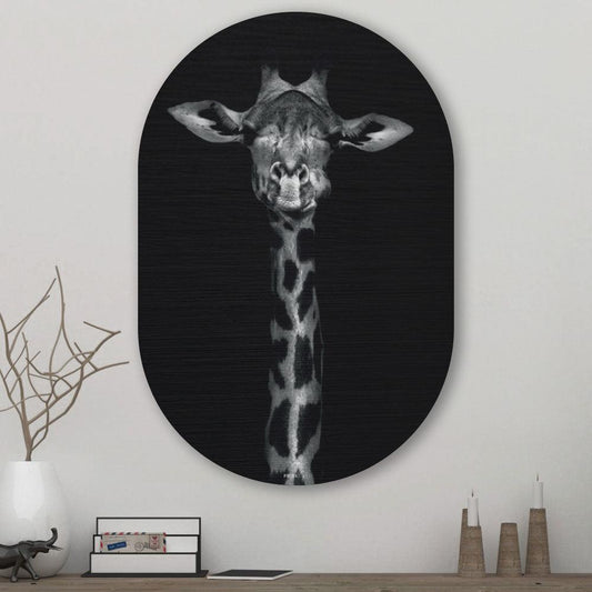 wanddecoratie kopen - Giraffe Oval - Unieke wanddecoratie