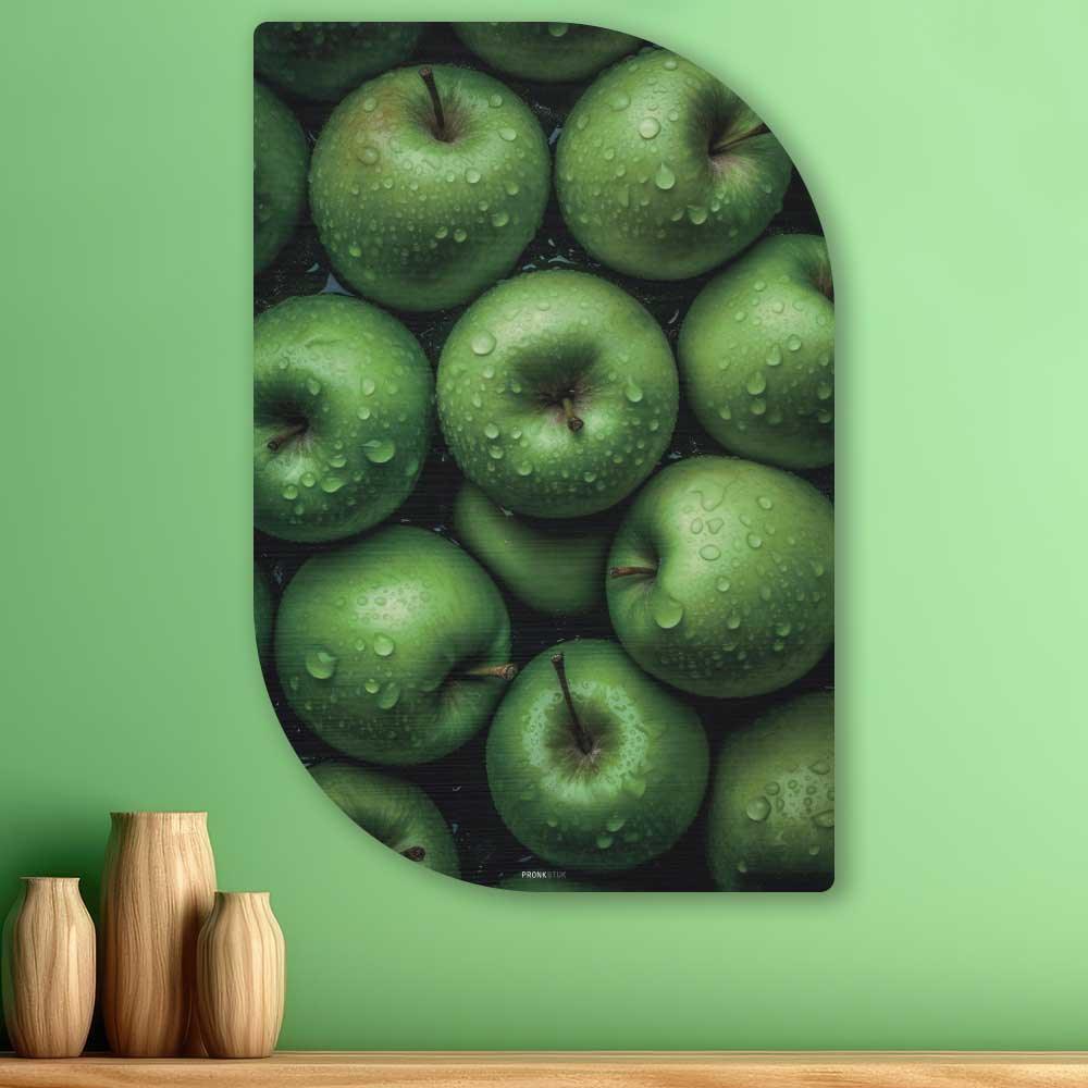 wanddecoratie kopen - Green Apples Lehti - Unieke wanddecoratie