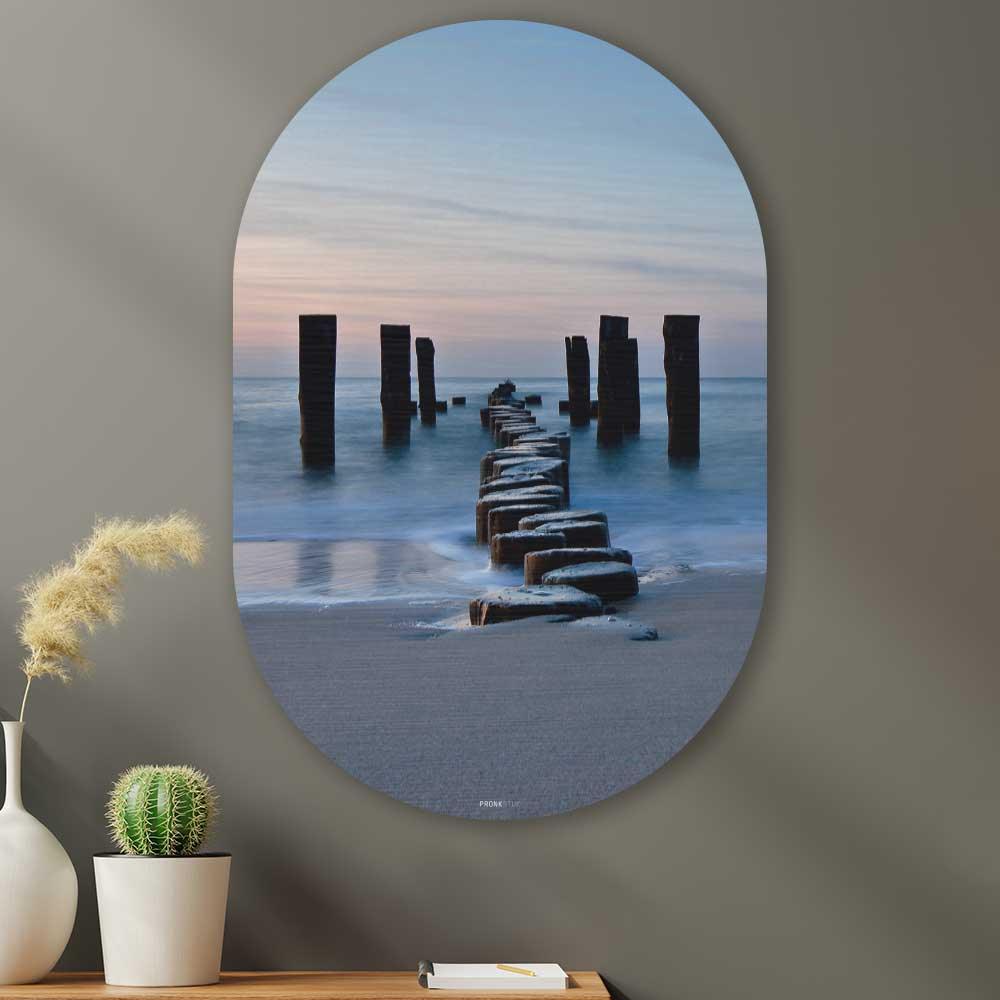 wanddecoratie kopen - Groyne on Shore Oval - Unieke wanddecoratie