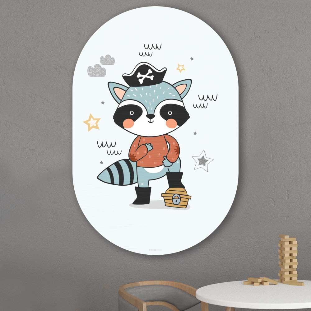 wanddecoratie kopen - Little Pirate Oval - Unieke wanddecoratie