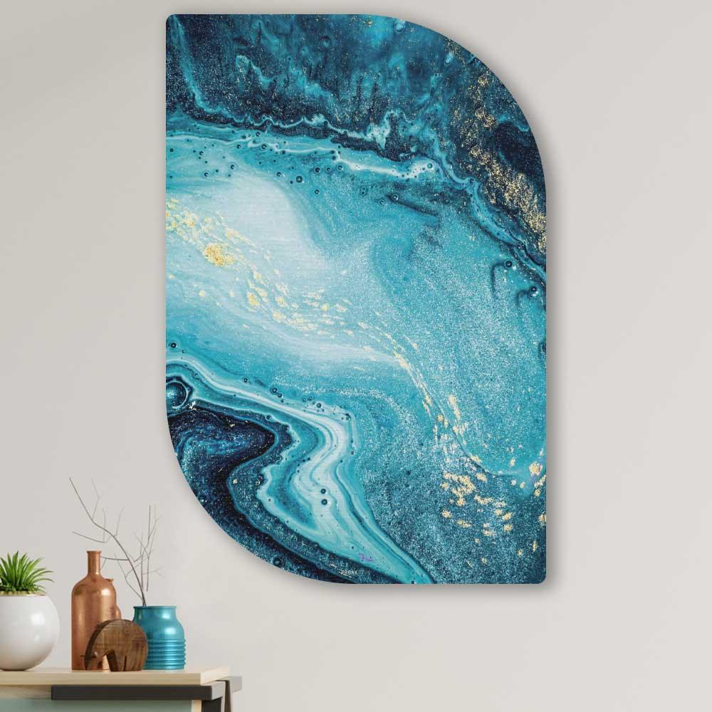 wanddecoratie kopen - Marble Ocean Lehti - Unieke wanddecoratie