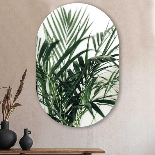 wanddecoratie kopen - Palm Leaves Oval - Unieke wanddecoratie