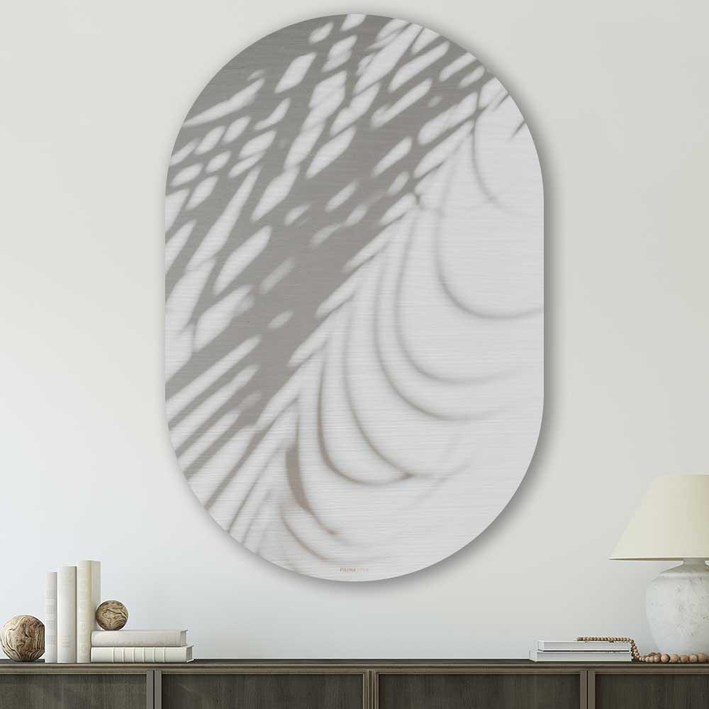 wanddecoratie kopen - Palm Shadow Oval - Unieke wanddecoratie