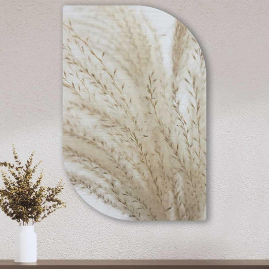 wanddecoratie kopen - Pampas Beige Lehti - Unieke wanddecoratie