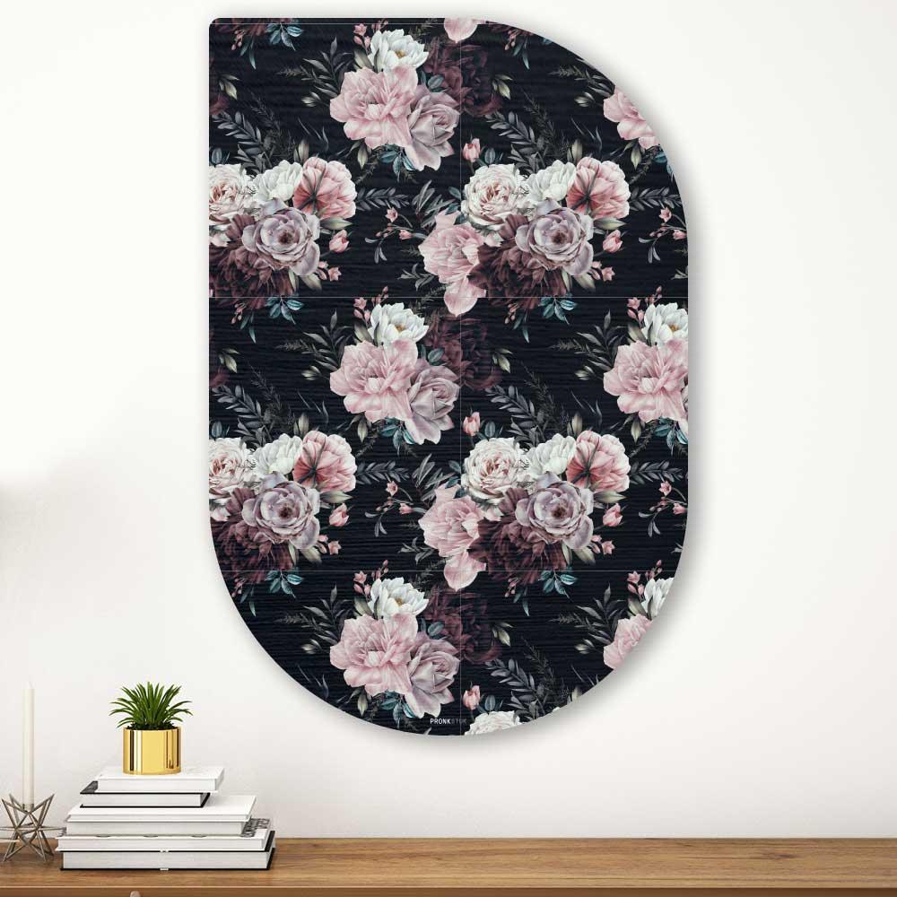 wanddecoratie kopen - Pink Floral Tippa - Unieke wanddecoratie