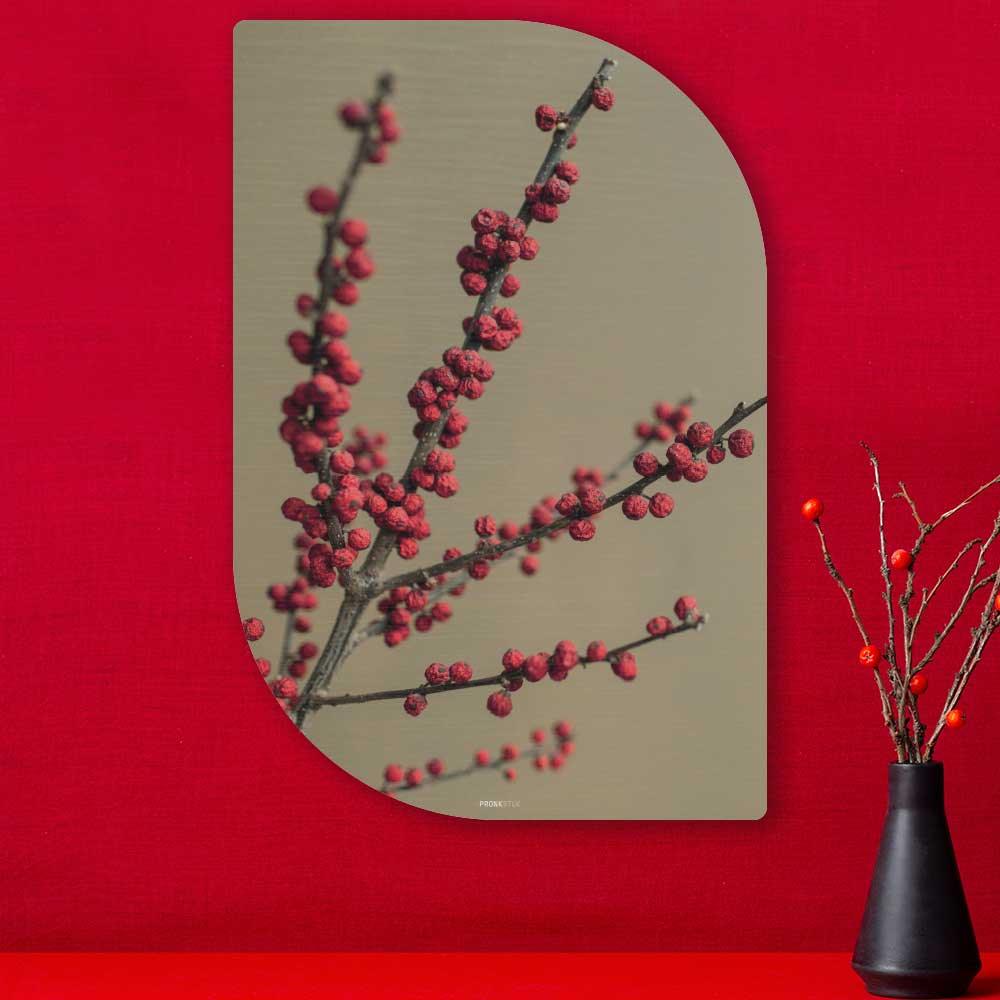 wanddecoratie kopen - Red Berries Lehti - Unieke wanddecoratie