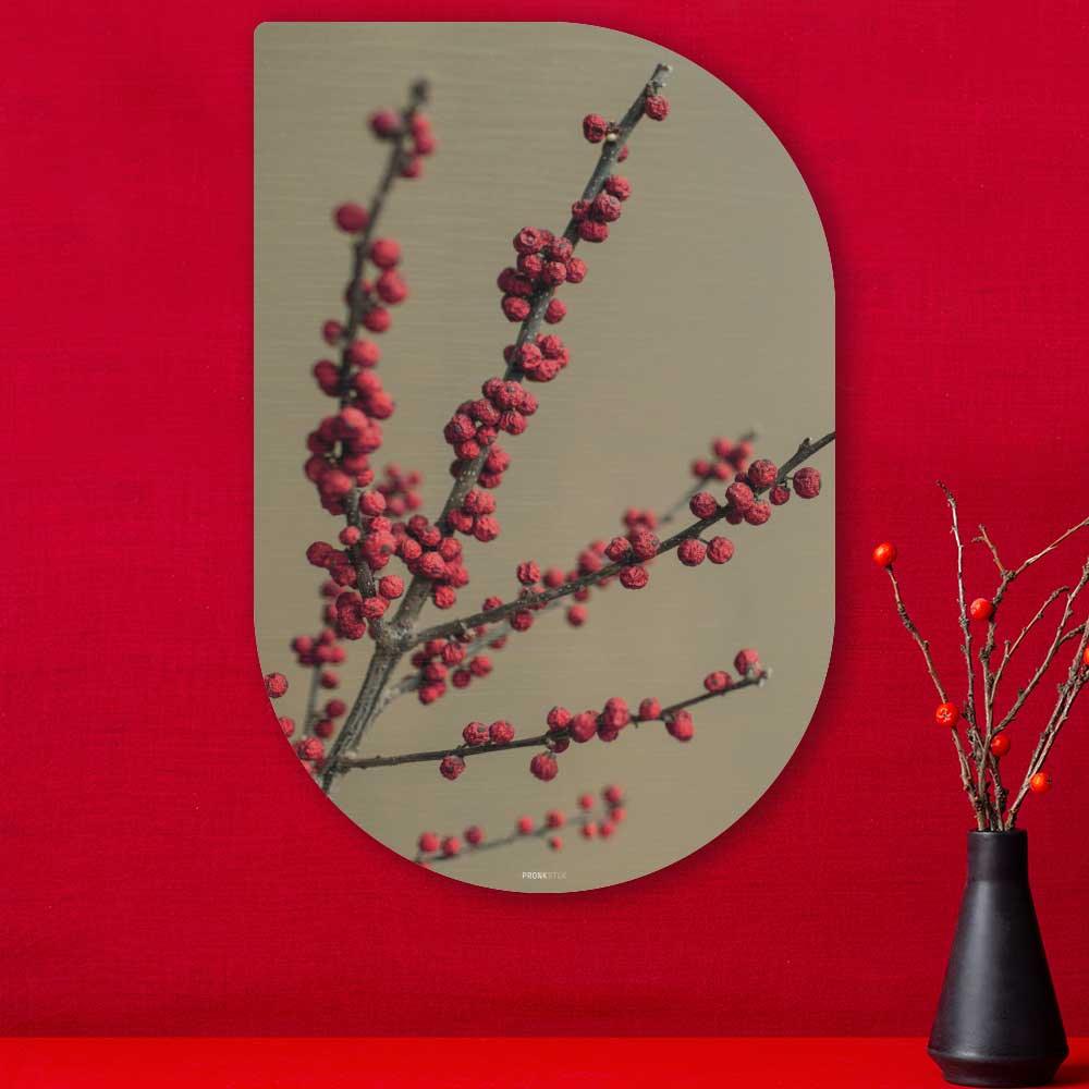 wanddecoratie kopen - Red Berries Tippa - Unieke wanddecoratie