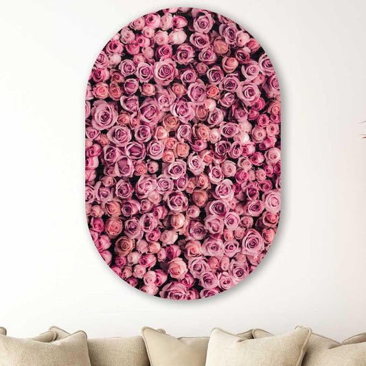 wanddecoratie kopen - Roses Oval - Unieke wanddecoratie