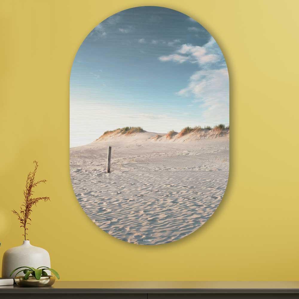 wanddecoratie kopen - Sand Dune Sunset Oval - Unieke wanddecoratie