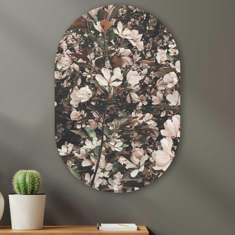 wanddecoratie kopen - Spring Flowers Oval - Unieke wanddecoratie