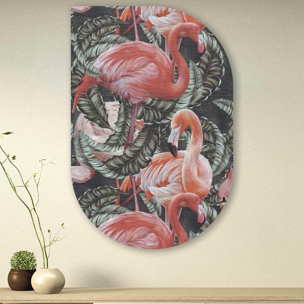 wanddecoratie kopen - Tropical Flamingo Tippa - Unieke wanddecoratie