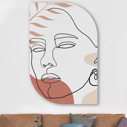 wanddecoratie kopen - Woman with leaf Lehti - Unieke wanddecoratie